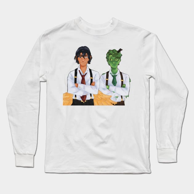 Quackity and Slimecicle Long Sleeve T-Shirt by SurfSanne